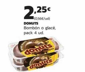 Supermercados Lupa Donuts Bombón O Glacé Pack 4 oferta