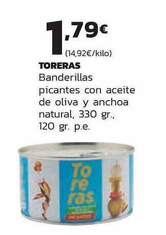 Supermercados Lupa Toreras Banderillas Picantes Con Aceite De Oliva Y Anchoa Natural oferta