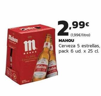 Supermercados Lupa Mahou Cerveza 5 Estrellas Pack 6 oferta