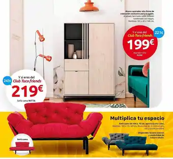 Tuco Sofa Cama Nitta Aparador Alto Dune oferta