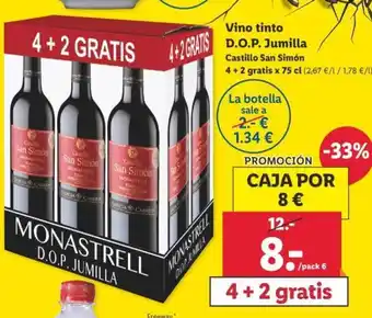 Lidl Vino Tinto D.O.P Jumilla oferta