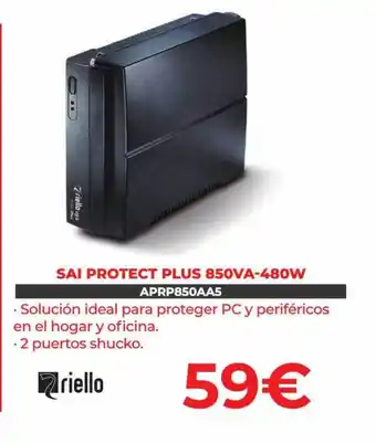Computer Store Sai Protect Plus 850va-480w Riello oferta
