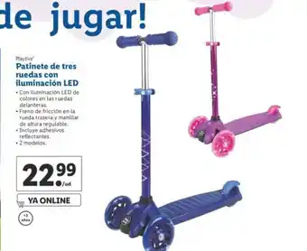 Lidl Patinete de tres ruedas con iluminación LED oferta