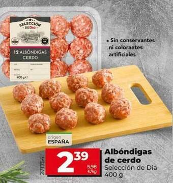 Dia Supermercados Albóndigas De Cerdo Selección De Dia oferta