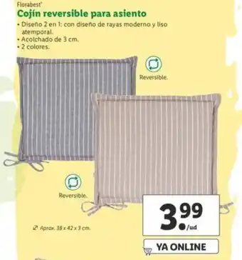 Lidl ojin reversible para asiento oferta