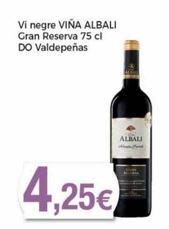 Supermercats Jespac Vi Negre Viña Albali Gran Reserva Do Valdepeñas oferta