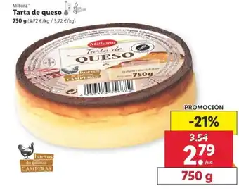 Lidl Tarta de queso 750g oferta