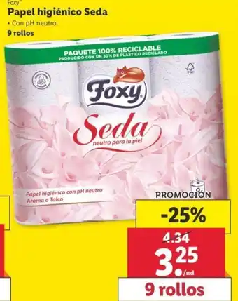 Lidl Papel higiènico Seda oferta