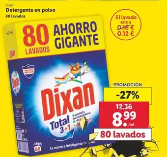 Lidl Detergente en polvo 80 lavados oferta