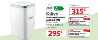 Alcampo Qilive Aire Acondicionado Portatil Q6755 oferta