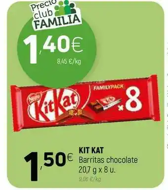 Coviran Kit Kat Barritas Chocolate 20,7g oferta