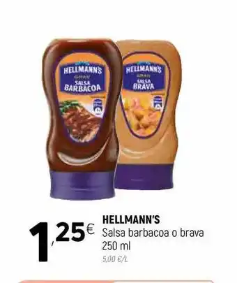 Coviran Hellmann's Salsa Barbacoa O Brava 250ml oferta