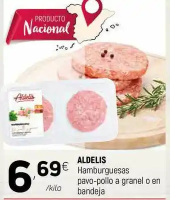 Coviran Aldelis Hamburguesas Pavo-Pollo A Granel O En Bandeja oferta