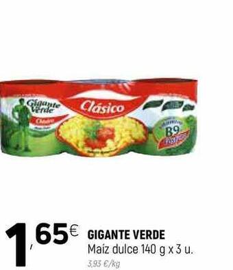 Coviran Gigante Verde Maíz Dulce 140g x 3 u oferta