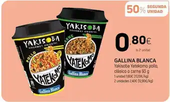 Coviran Gallina Blanca Yakisoba Yatekomo Pollo, Clásico O Carne 93 G oferta