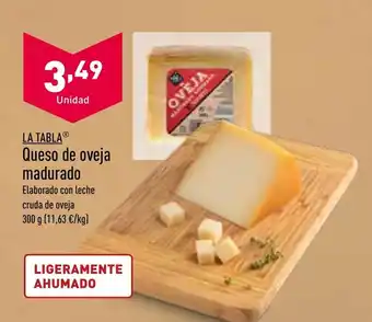 ALDI La Tabla® Queso de Oveja Madurado 300 g oferta