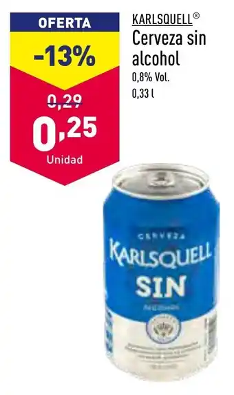 ALDI Karlsquell® Cerveza Sin Alcohol 0.33 L oferta