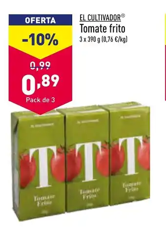 ALDI El Cultivador® Tomate Frito 3 x 390 g oferta
