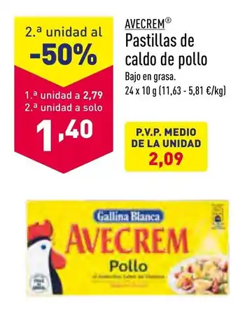 ALDI Avecrem® Pastillas de Caldo de Pollo 24 x 10 g oferta