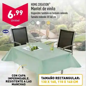ALDI Home Creation® Mantel de Vinilo Ø 160 cm oferta
