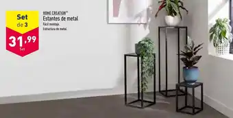 ALDI Home Creation® Estantes de Metal Set de 3 oferta