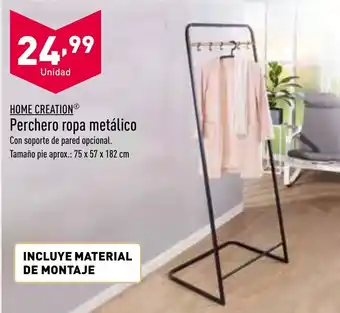 ALDI Home Creation® Perchero Ropa Metálico 75 x 75 x 182 cm oferta