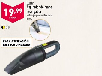 ALDI Quigg® Aspirador de Mano Recargable oferta