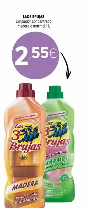 Coviran Las 3 Brujas Limpiador Concentrado Madera O Mármol 1 L oferta