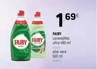 Coviran Fairy Lavavajillas Ultra 480 Ml O Aloe Vera 500ml oferta