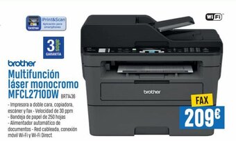 Beep brother Multifunción láser monocromo MFCL2710DW BRT1436 oferta