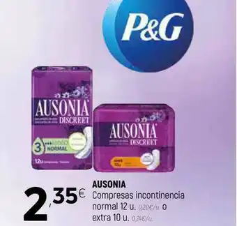 Coviran Ausonia Compresas Incontinencia Normal 12 U. O Extra 10 U. oferta