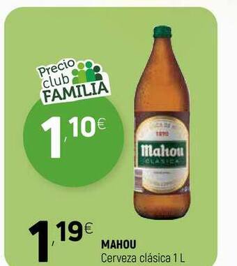 Coviran Mahou Cerveza Clásica 1 L oferta