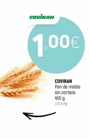 Coviran Coviran Pan De Molde Sin Corteza 450g oferta