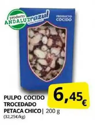 Supermercados MAS Pulpo Cocido Trocedado Petaca Chico 200g oferta