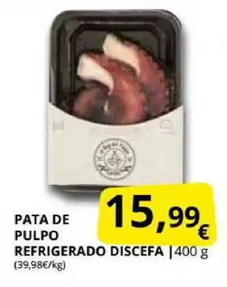 Supermercados MAS Pata De Pulpo Refrigerado Discefa 400g oferta