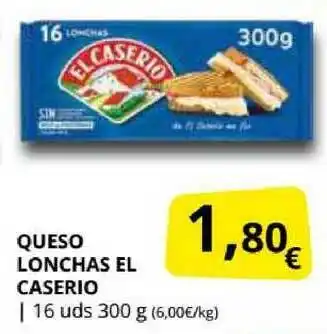 Supermercados MAS Queso Lonchas El Caserio 300g oferta