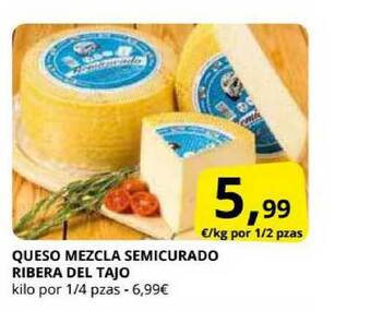 Supermercados MAS Queso Mezcla Semicurado Ribera Del Tajo oferta