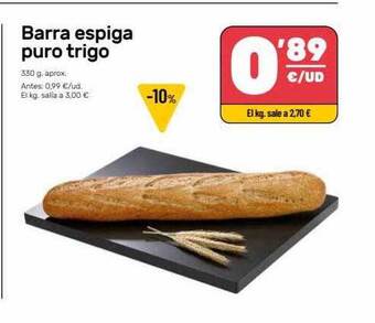 AhorraMas Barra Espiga Puro Trigo oferta