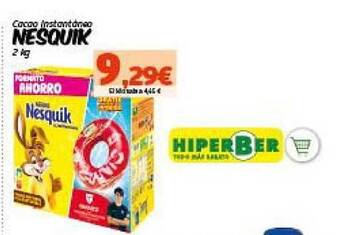 Hiperber Cacao Instantaneo Nesquik oferta