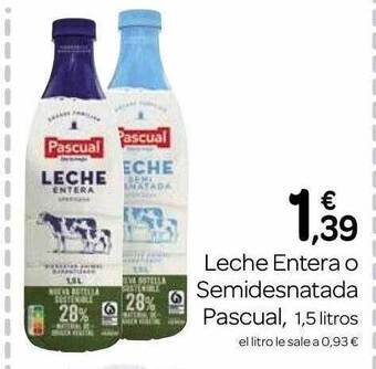 Supermercados El Jamón Leche Entera O Semidesnatada Pascual oferta