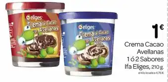 Supermercados El Jamón Crema Cacao Avellanas 1 ó 2 Sabores Ifa Eliges oferta