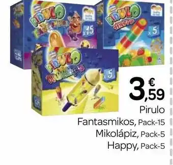 Supermercados El Jamón Pirulo Fantasmikos Mikolápiz Happy oferta