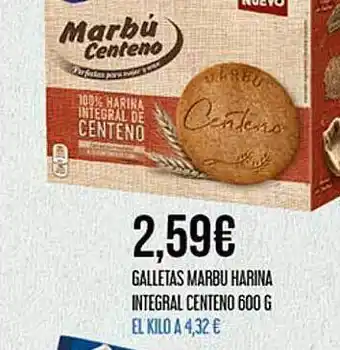 Claudio Galletas Marbu Harina Integral Centeno oferta