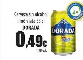 SPAR Lanzarote Cerveza Sin Alcohol Limón Lata Dorada oferta