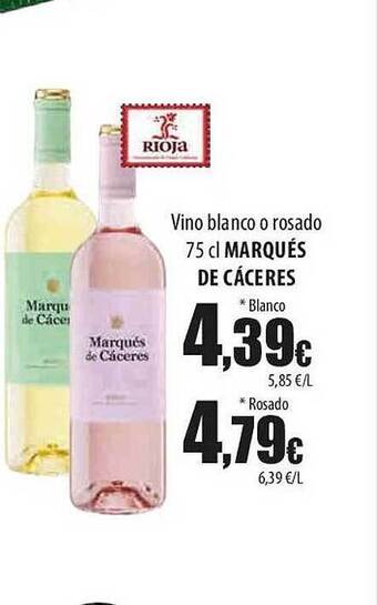 SPAR Lanzarote Vino Blanco O Rosado Marqués De Cáceres oferta