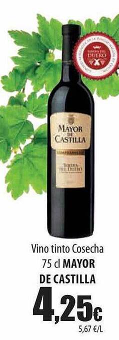Spar Tenerife Vino Tinto Cosecha Mayor De Castilla oferta