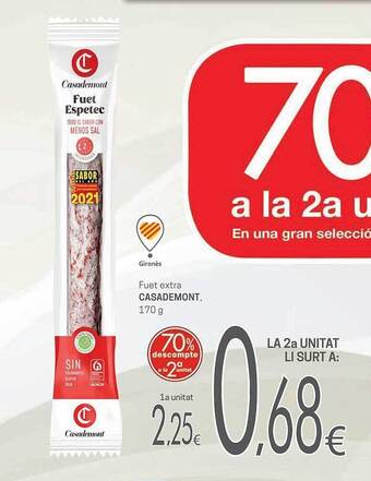 Valvi Supermercats Fuet Extra Casademont oferta