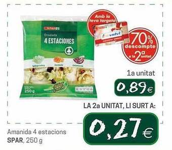Valvi Supermercats Amanida 4 Estacions Spar oferta