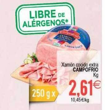 Plenus Supermercados Xamón Cocido Extra Campofrio Kg oferta