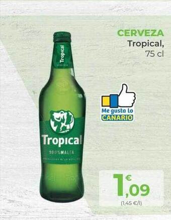 SPAR Gran Canaria Cerveza Tropical oferta